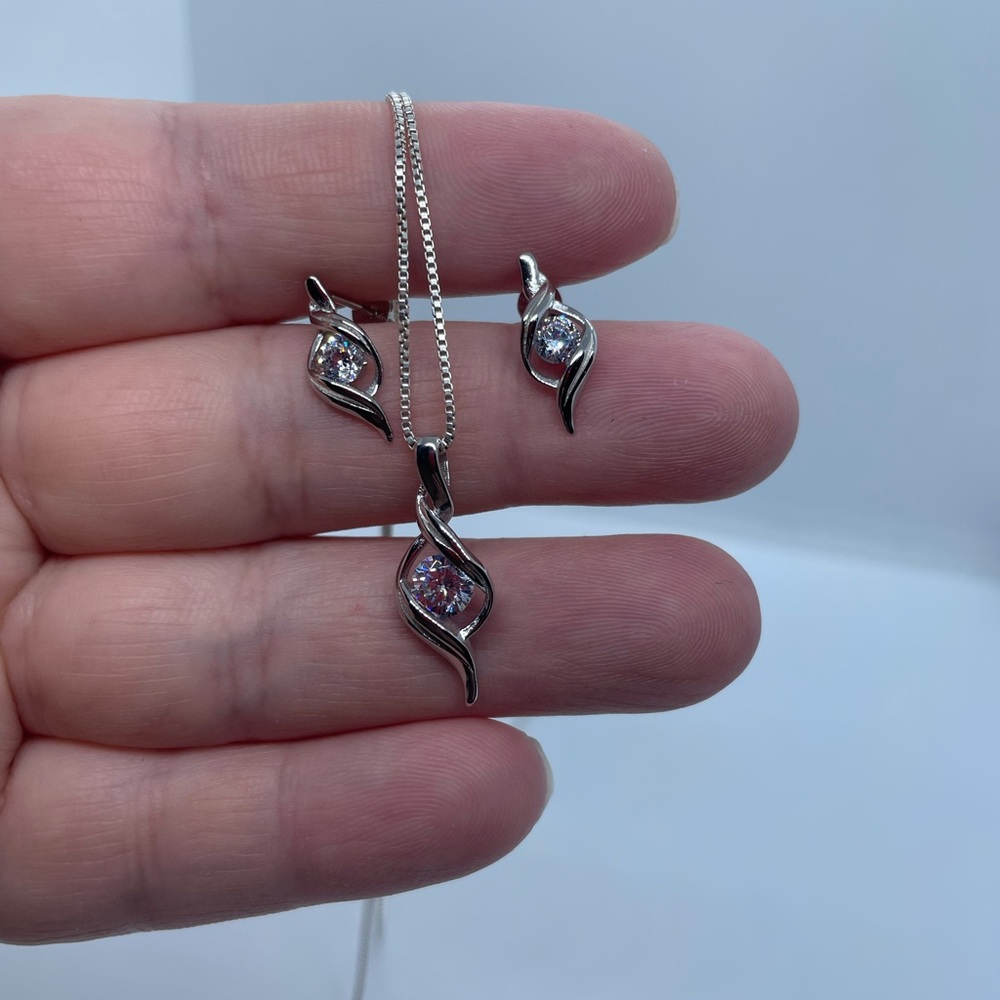925 sterling silver cubic zirconia set